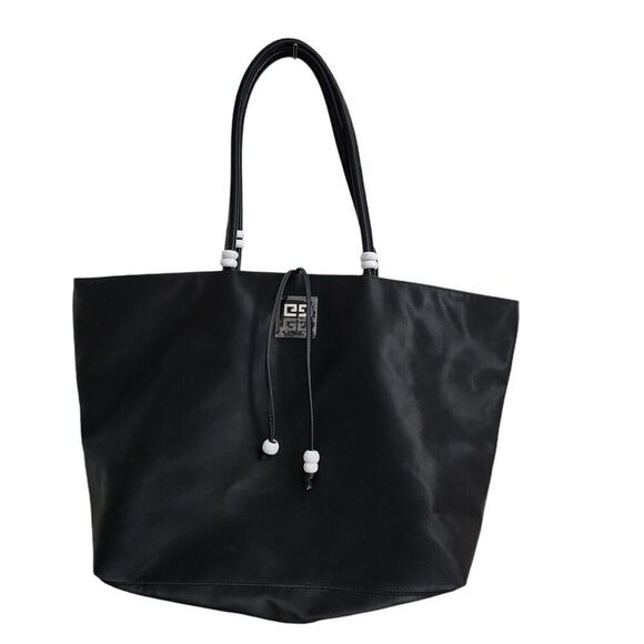 Givenchy Womens Tote Bag Black 100% PVC Parfums Travel Shoulder Bag - Picture 1 of 13